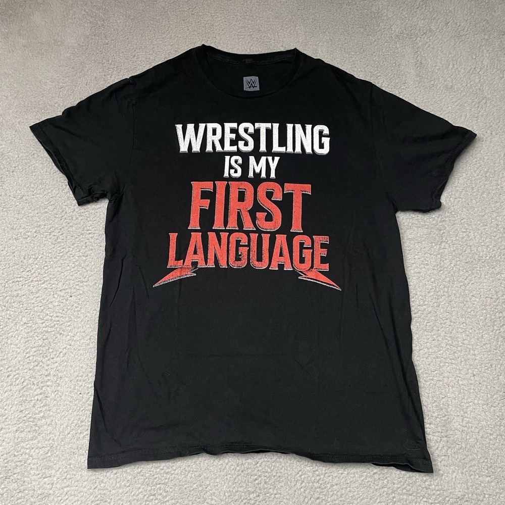 WWE T-Shirt Men Large Black Stephanie Vaquer Wrestling Is My First Language